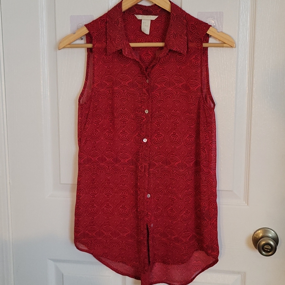 4/$25 H&M red tank blouse